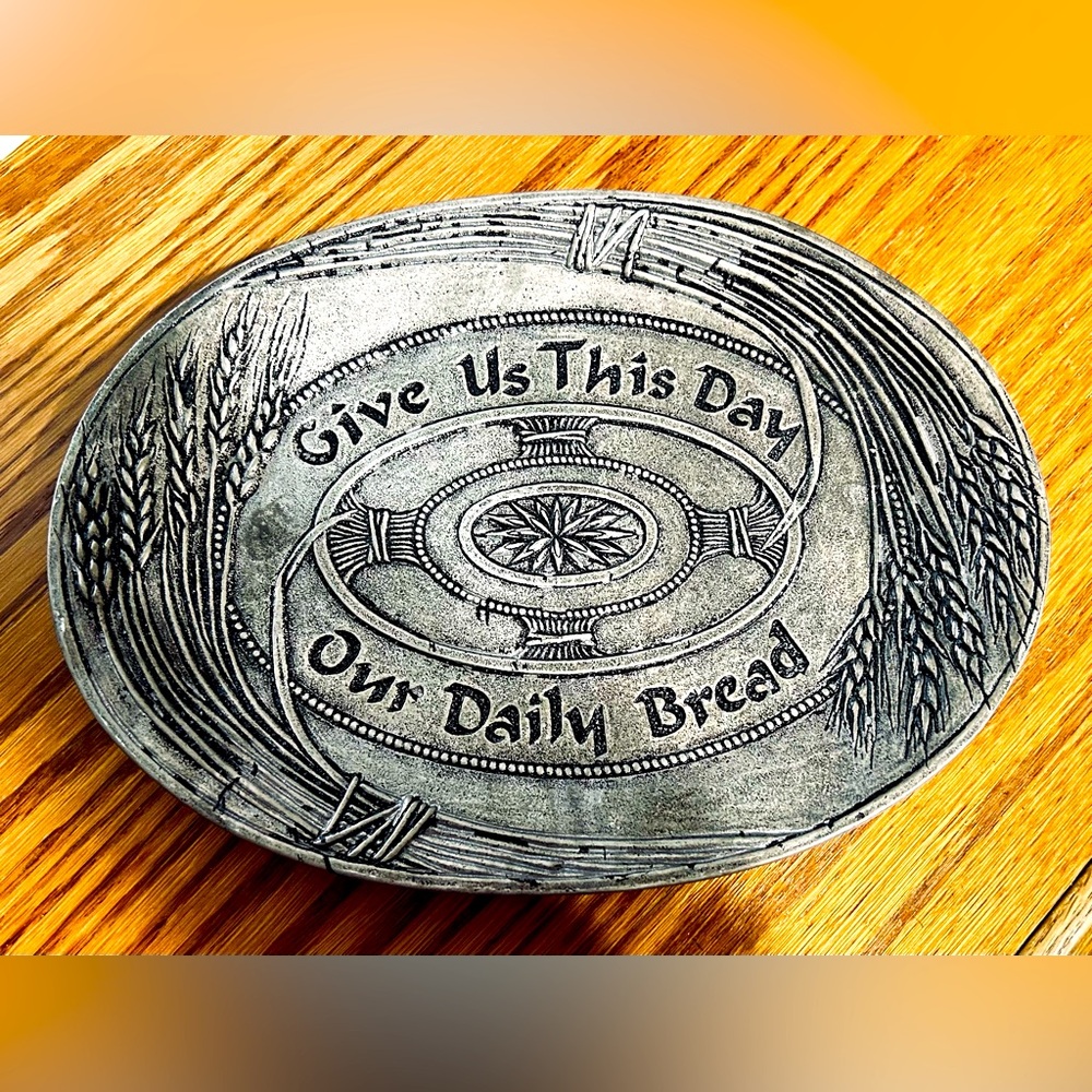 Carson StatesMetal wheat Bread Tray “Give us this day our daily bread”